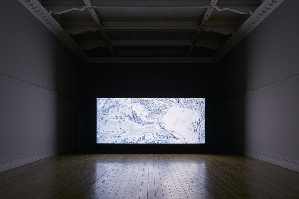 Amie Siegel, Quarry, 2015. HD video, color/sound. Exhibition view South London Gallery, 2017. Courtesy the artist and Simon Preston Gallery, New York. Photo: Andy Stagg
