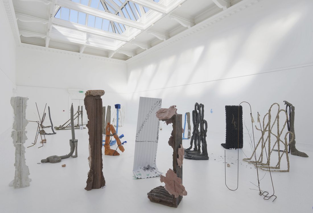 <p>Michael Dean, <em>Sic Glyphs</em>, installation view at the South London Gallery, 2016. Courtesy the artist, Herald St, London, Mendes Wood DM, Sao Paulo, Supportico Lopez, Berlin. Photo: Andy Keate</p>
